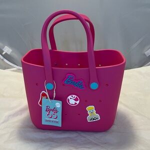 Barbie Hot Pink Silicone Tote with Playful Charms